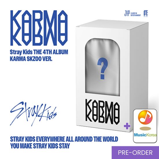 {PRE-ORDER} Stray Kids - The 4th Album [KARMA] (Skzoo Ver.) + MusicKorea Photocard